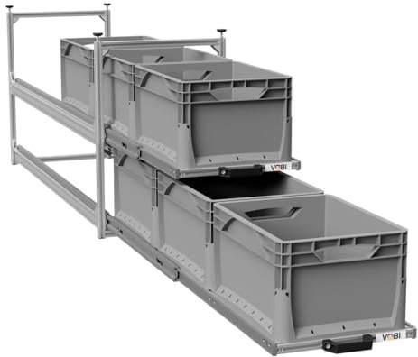 VOBI Wohnmobil Regal Regalsystem Tower 1-1200, mit Auszügen, 388x1205 mm (2 Auszüge)