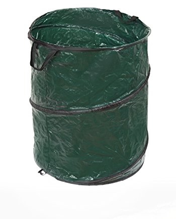 Gartenabfallsack Pop-up 168 Liter, Höhe 70 cm, Ø 55 cm, Springsack, Gartensack, Garten Bag, Laubsack, Wäschesack, Multifunktionssack, Polyethylengewebe, 2 Tragegriffe grün