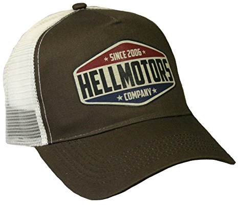 HELLMOTORS Since 2006 Trucker Cap Oldschool Vintage Headwear V8 Hot Rod Biker Kappe