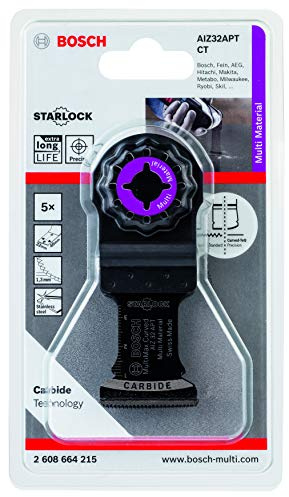 Bosch Professional 5 Stück Präzisionssägeblatt AIZ 32 APT MultiMax (für Multi Material, Starlock, 40 x 32 mm, Zubehör Multifunktionswerkzeug)