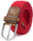 Stoffgürtel Stretchgürtel geflochten und elastisch Gürtel für Damen und Herren Länge 100 cm bis 130 cm rot
