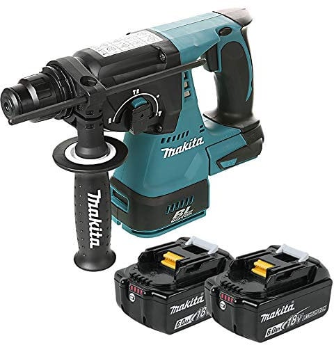 Makita DHR242 18v Brushless SDS+ Rotary Hammer Drill with 2 x 6.0Ah Batteries