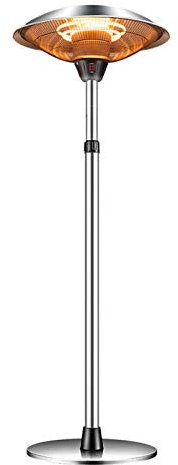 YZJL Patio Heaters Outdoor Patio Heater 2200W Standing Outdoor Heater Electric Umbrella Heaters For Garden Parasol Office Coffee Shop garden Patio Heaters