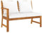 vidaXL Banc de Jardin en Bois d'acacia Massif 114,5 cm avec Coussin crème