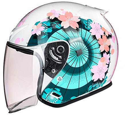 Caschi Jet Moto,Casco Mezzo Moto con Visiera Parasole,Omologato ECE 22-05 Scooter Chopper Skateboard Ciclismo Gioventù Uomo Donna Casco B,XL