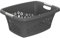 Rotho Flowers Wäschekorb 25l mit 2 Griffen, Kunststoff (PP) BPA-frei, anthrazit, 25l (50.5 x 38.3 x 21.8 cm)