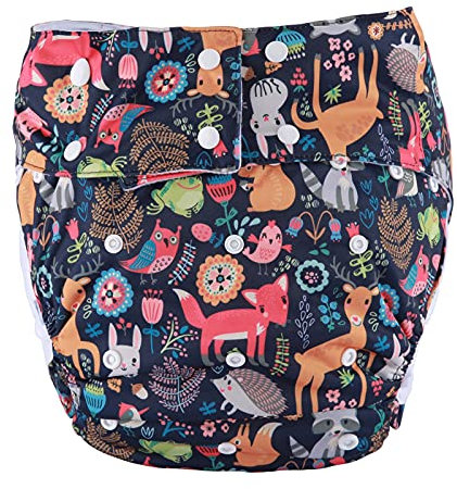 1 Teen Adult Stoffwindel Windeltasche Inkontinenz Wasserdicht Wiederverwendbare Beinfalten Einsatz ABDL Age Play Kostüme,H