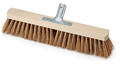 Reinica Saalbesen mit Metallstielhalter Poly-Kokos 60 cm nassfest Universalbesen hitzebständig Kokosbesen