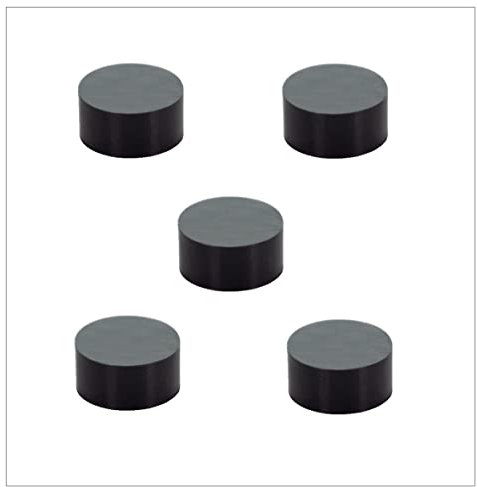 EVI Herrajes | Replacement for Adhesive Wall Stop for Doors | Pack of 5 | Compatible with Model I-205 | Original Replacement | Rubber Rubber | Black