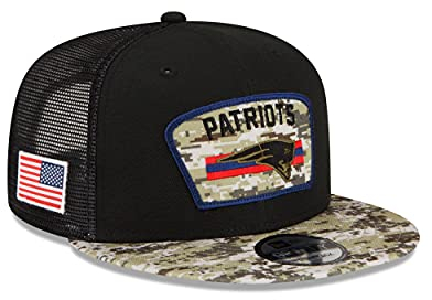 New Era New England Patriots NFL On Field 2021 Salute to Service Black 9Fifty Kids Snapback Cap - Youth