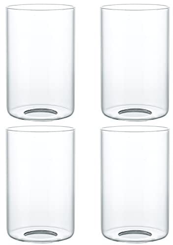 Skelang Abat-jour clair sans lèvres en verre, couvercle de lumière cylindrique avec ouverture de montage, remplacement pour lustre, lumière de vanité de salle de bain, pendentif, 4 Pcs