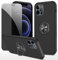 Dechyi Anti-Spähen hülle für iPhone 12 Pro Max Schwarz Handyhülle mit Sichtschutz aus gehärtetem Glas Displayschutzfolie mit Ringhalterung stoßfest, Kratzfest PC-Silikon strapazierfähig Schutzhülle