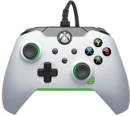 PDP Wired Video Game mando Neon White for Xbox Series X|S, Gamepad, Gaming mando, Xbox One, Officially Licensed
