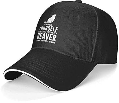 716 Baseballmütze Sei Immer EIN Biber Schildmütze Casual Papa Mütze Unisex Sonnenschutz-Cap Für Erwachsenen, Running
