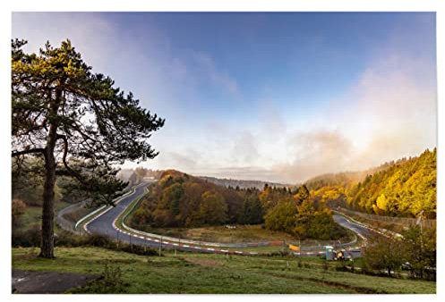 artboxONE Poster 75x50 cm Natur Eifelpanorama hochwertiger Design Kunstdruck - Bild nürburgring bunt Herbst