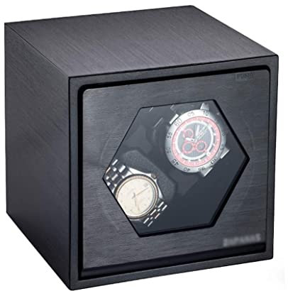 Uhrenbox Uhrenetui Uhrenaufbewahrung Automatische Uhrenbewegerbox for 2 mechanische Armbanduhrenbeweger Aufbewahrungsbox Display Herren Uhrenrolle Uhrenhalter ( Color : Bronze , Size : 15*15*15.8cm )