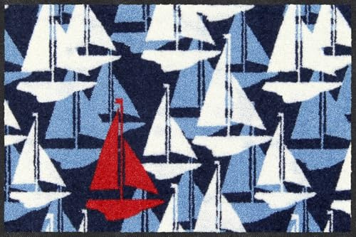 Salonloewe Fussmatte Sail Boats I Schmutzfangmatte & Fußabtreter für Innen 50 x 75 cm