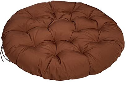 Treer Stuhlkissen Schaukel Hängesessel Sitzmatte Bequem Atmungsaktiv Garten Radar Stuhl Runde Sitzpolster Gefüllt mit Polster Für Terrassengarten Indoor (60x60cm,Curry dunkel)