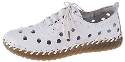 Deportivas Casual De Mujer Zapatos Suaves y con Cordones de Verano para Mujer, Zapatos Huecos Transpirables, Zapatos Informales de de Primavera para Mujer Zapatos Mujer Ofertas Marca (Beige, 40)