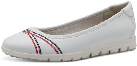 s.Oliver Damen Ballerinas Flach Bequem, Weiß (White), 39 EU