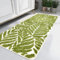 Homantic Grasgrünes Blatt Badezimmerteppiche – Badematten für Badezimmer, rutschfest, maschinenwaschbar, Teppich für Badezimmer-Dekoration, Badteppiche für Waschbecken, 45x120cm