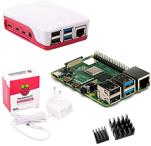 Raspberry Pi 4 8GB Starter-Kit | 5V 3A USB-C Netzteil | Gehäuse | Kühlkörper | Raspberry Pi 4 Model B 8 GB RAM