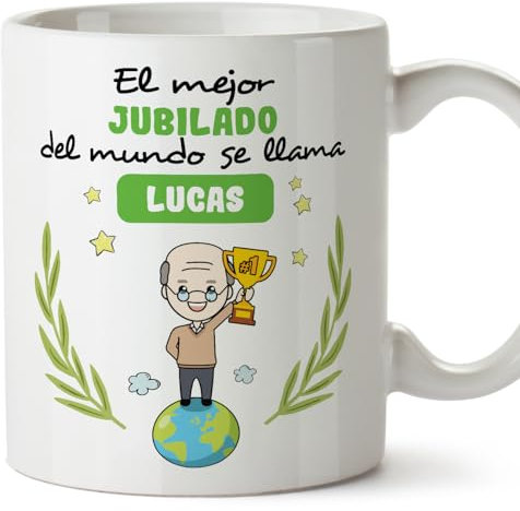 MUGFFINS Tazas Personalizadas para JUBILADO hombre - En Español - Eres Mejor del Mundo - 11 oz / 330 ml - Regalo Personalizable original y divertido