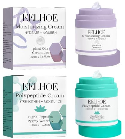 Lot de 2 crèmes hydratantes pour le visage Elephant Lala Retro Whipped Cream Polypeptide Crème Soins de la peau Rétro Crème fouettée Push Down Crème Distributeur de crème raffermie