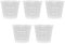 ALI2 Lot de 5 pots à orchidées, transparents, en plastique, diamètre : 14 cm, hauteur : 12 cm, avec trous, pour intérieur