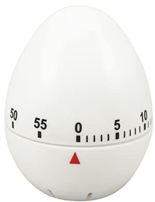 PRETYZOOM Kitchen Reminder Unique Kitchen Indoor Ashtray Household Countdown Small Wood Bowl Stainless Steel Round Cake Pan Mechanic Digital Egg Mechanical Timer White