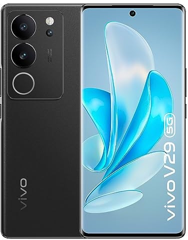 vivo V29 5G Smartphone, 120Hz AMOLED 6.78 Pulgadas 3D Pantalla Curva, 8GB + 256GB Teléfono Móvil Android, 50MP OIS Anti-Shake Cámara, 80W FlashCharge Teléfono, Negro