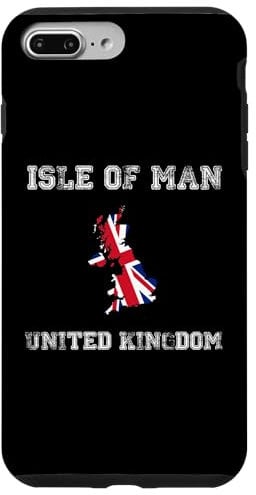 iPhone 7 Plus/8 Plus Retro Isle of Man United Kingdom Distressed UK Flag Case