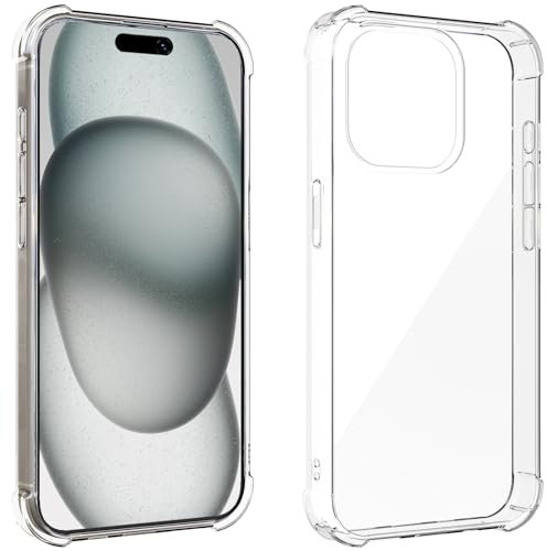 Foreverquality For iPhone 15 Plus 6.7 inch Clear Case Thin TPU Slim Phone Shockproof Corner Air Cushion Drop Protection