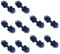 Badiman 5 Stück chinesische Knoten-Froschknöpfe, handgefertigte Knöpfe, tragbar, leicht, schick, dekorative chinesische Verschlussknöpfe für Cheongsam, Navy blau
