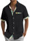 Mens Shirts Short Sleeve Men Linen Shirt Mens Linen Shirts Short Sleeve Ugly Shirt Men Shirt Short Sleeve Shirt Men Shirts Grandad Shirts for Men Short Sleeve Mens Linen Black 3XL
