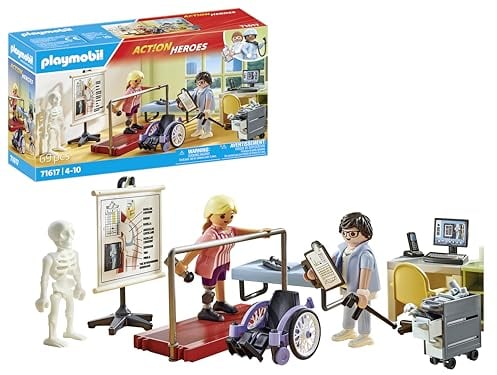 PLAYMOBIL Action Heroes 71617 Orthopädie, liebevolle Behandlung von Patient:innen, zu über 80 % aus recycelten und biobasierten Materialien, detailreiches Spielzeug für Kinder ab 4 Jahren