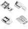 Lot de 4 pieds presseurs pour machine à coudre électrique domestique, accessoires de machine à coudre multifonctions, pied de fermeture éclair invisible, accessoires universels pour machine à coudre