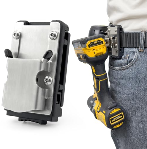 otuiaim Porta Attrezzi da Cintura - Supporto Clip-on in Acciaio Inossidabile 304, Cintura Porta per Utensili per Ganci, per Trapani Senza Fili, Avvitatori ad Impulsi, Chiodatrici, Metri a Nastro