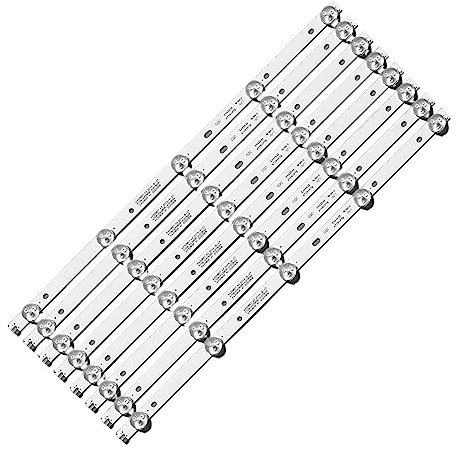 TVKSIPAR TV-Lampen-Set, LED-Hintergrundbeleuchtungsstreifen, passend für Philips 43PFT4001/05, 12 LEDs pro Streifen, 3V Spannung, 415 mm Länge