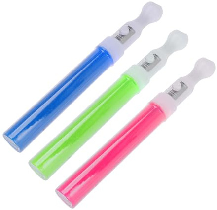 HAC24 3er Set LED Leuchtstäbe Blau Grün Pink inkl. Batterien 3 Leuchtmodi Blinkstäbe Partystab Blinkstab