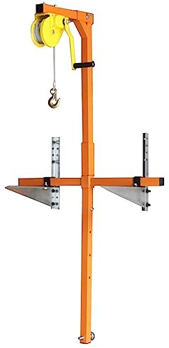 Herramienta de elevación de aire acondicionado, soporte de instalación de unidad exterior + cabrestante manual, herramientas de elevación de desmontaje (tamaño: 150 kg, juego completo de 25 m) (juego