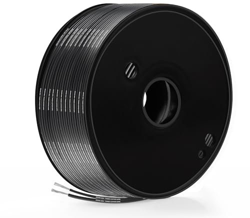 0,53mm² Cavo Elettrico, THUN-CT 20 AWG Cavo Piatto 50m, 2 Conduttori, Rame Stagnato, Isolamento PVC, 300V, -20℃ a 80℃, Per Elettrodomestici, Elettronica DIY, Strisce LED, Automobili
