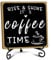 Wooden Coffee Bar Sign Coffee Bar Decor, Coffee Bar Decorations Black and White with Iron Stand Bar Tabletop Shelf Accessories, Coffee Signs Decors for Coffee Station Home Farmhouse Kitchen & Office