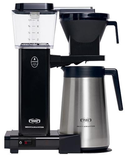 Moccamaster KBGT Filter Coffee Machine with Thermal Jug, Black | 1450 W, 1.25 Liters, Aluminium