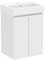 Baikal Mueble de Baño Mini. Mueble MONTADO. 2 Puertas Suspendido con Lavabo. Armario de Baño. Lavabo Ceramico. 45cm Blanco Mate.