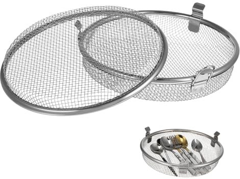 PartyKindom 1pezzi Contenitore Portaricambi Per Lavastoviglie Antiruggine e Resistente Al Calore Porta Posate e Utensili Da Cucina Con Rete Solida Per Lavaggio e Scolatura Facile