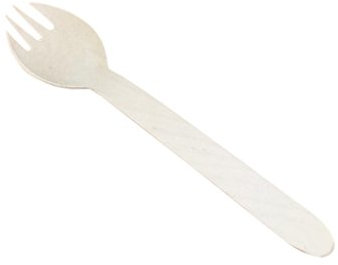 100pcs Birch Wooden Disposable Cutlery Kit Wood Spork