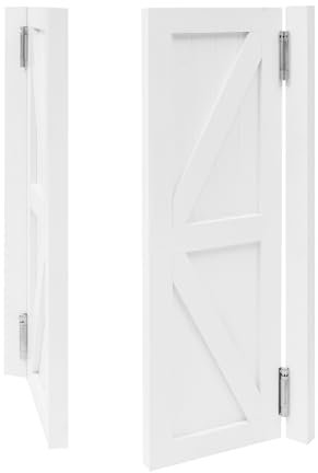 Puerta batiente, puerta oscilante, puerta oscilante de madera, para interiores, puerta corredera, puerta doble de madera de pino con patrón simétrico, adecuada para entrada, cocina, salón, oficina