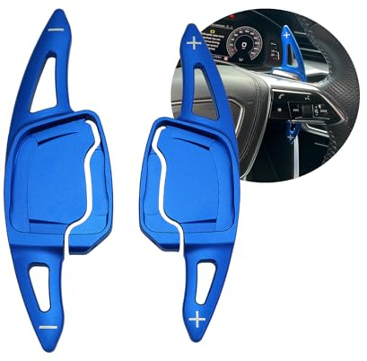 ontto Palancas de cambio de aluminio, alargadas, compatibles con Audi A1 GB A3 8Y S3 A4 S4 A5 S5 A6 C8 S6 A7 S7 RS7 A8 S8 E-Tron 2019-2024, palancas de cambio, extensiones de cambio, volante