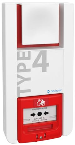 Alarme Incendie Type 4 Radio à Piles TT4P‑RF3 – Sirène Puissante > 90 DB – sans Câblage – Interconnectable – Conforme ERP